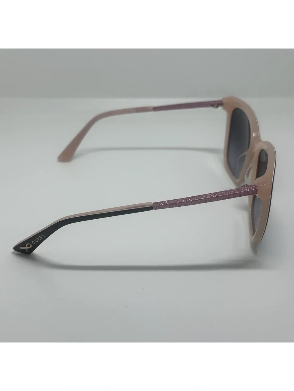 Guess Breast Cancer Two-Tone Black and Pink Sunglasses with Case and Cloth